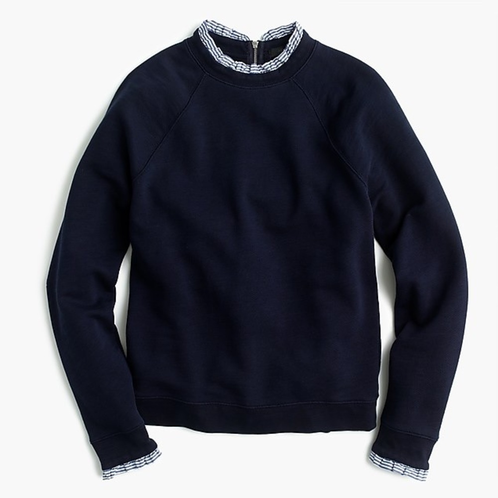 J. Crew Sweatshirt with ruffle trim size Xxs